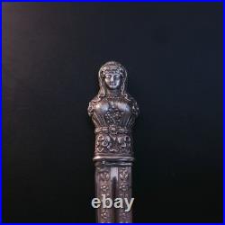 Etui à aiguilles Argent buste de femme romaine Poinçon tête de lièvre vers 1820