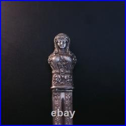Etui à aiguilles Argent buste de femme romaine Poinçon tête de lièvre vers 1820