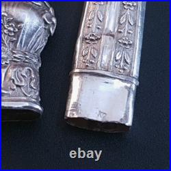 Etui à aiguilles Argent buste de femme romaine Poinçon tête de lièvre vers 1820