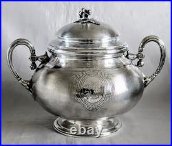 FRAY FILS Sucrier Argent Massif Et Vermeil Poinçon Minerve 19 ème Siècle