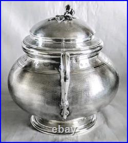 FRAY FILS Sucrier Argent Massif Et Vermeil Poinçon Minerve 19 ème Siècle