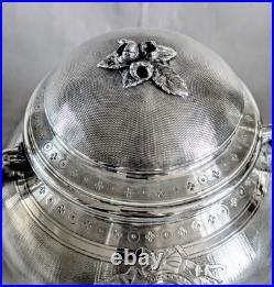 FRAY FILS Sucrier Argent Massif Et Vermeil Poinçon Minerve 19 ème Siècle