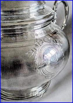 FRAY FILS Sucrier Argent Massif Et Vermeil Poinçon Minerve 19 ème Siècle