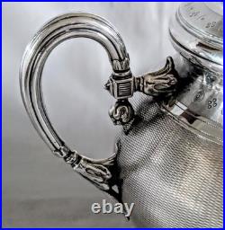 FRAY FILS Sucrier Argent Massif Et Vermeil Poinçon Minerve 19 ème Siècle