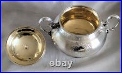 FRAY FILS Sucrier Argent Massif Et Vermeil Poinçon Minerve 19 ème Siècle