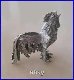 Figurine Coq En Argent Massif Poinçon 19ÈME