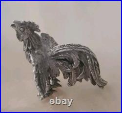 Figurine Coq En Argent Massif Poinçon 19ÈME