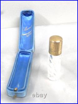 Flacon A Sel Cristal Vermeil Or Argent Massif Poinçon Sanglier