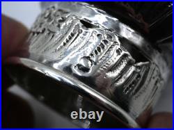 Flacon En Argent Massif Vermeil Et Cristal Poincon Minerve 1 Er Titre