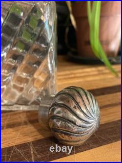 Flacon de parfum en cristal et en argent massif poinçon 1840/1889 victorien