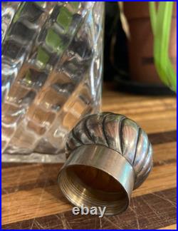 Flacon de parfum en cristal et en argent massif poinçon 1840/1889 victorien