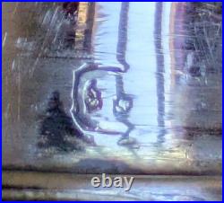Flasque à Alcool En Cristal Ou verre Argent Massif Et Vermeil Poinçon Minerve
