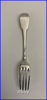 Fourchette en argent XVIIIe poinçon fermiers généraux monogramme NM H5536