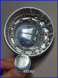 French Silver Taster, Taste Vin en argent massif poinçon minerve 1er titre 73,2g