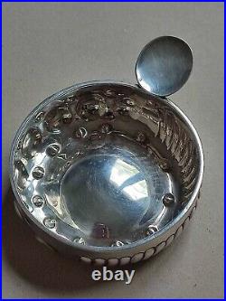 French Silver Taster, Taste Vin en argent massif poinçon minerve 1er titre 73,2g