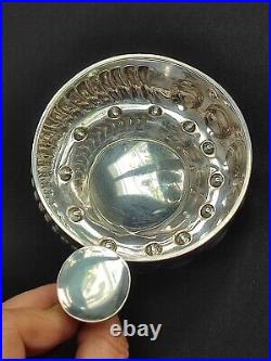 French Silver Taster, Taste Vin en argent massif poinçon minerve 1er titre 73,2g