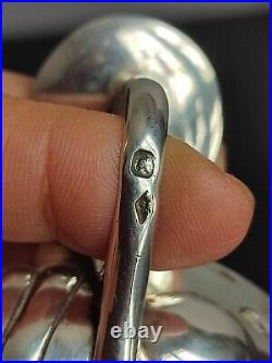 French Silver Taster, Taste Vin en argent massif poinçon minerve 1er titre 73,2g