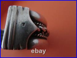 GROS BRACELET ETHNIQUE EN ARGENT MASSIF 86 gr VOIR Poinçons + photos
