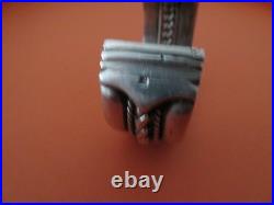 GROS BRACELET ETHNIQUE EN ARGENT MASSIF 86 gr VOIR Poinçons + photos