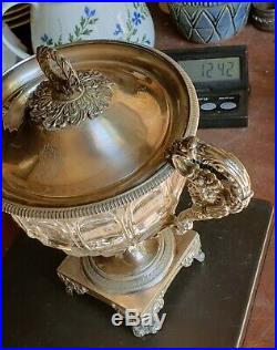 Grand Drageoir Confiturier Argent & Cristal Poincon Vieillard Ep. 1820 Haut. 29cm