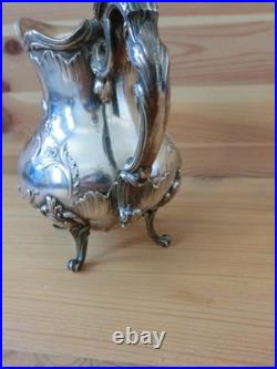 Grand Pot A Lait Ou Autre Argent Massif / Vermeil Poincon Minerve