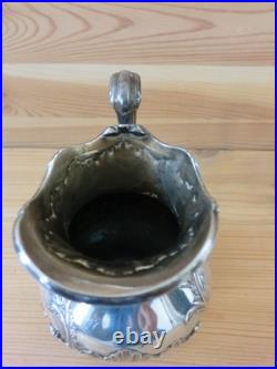 Grand Pot A Lait Ou Autre Argent Massif / Vermeil Poincon Minerve