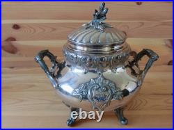 Grand Sucrier Ancien Argent Massif Poincon Minerve