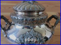 Grand Sucrier Ancien Argent Massif Poincon Minerve