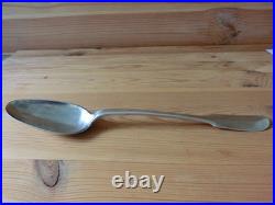 Grande Cuillere A Ragout Argent Massif Poincons Fermiers Generaux + Blason