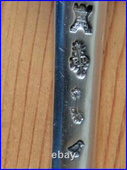Grande Cuillere A Ragout Argent Massif Poincons Fermiers Generaux + Blason