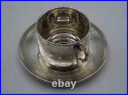 Grande Tasse A The Et Sous Tasse Argent Massif Poincon Minerve 1 Er Titre