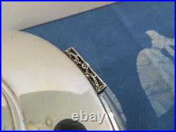 Grande boite à bijoux ou autre argent massif poinçon 925 et étoile monogrammé EM