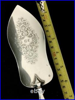 Grande pelle de service en argent massif époque XIX poinçon Minerve