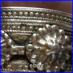 Gros bracelet manchette en argent massif poinçons Minerve 2 + orfèvre 94,6 Gr
