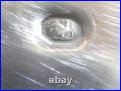 HUILIER VINAIGRIER ARGENT MASSIF EMPIRE POINÇON COQ 18 èm CRISTAL TAILLE HUILIER VINAIGRIER ARGENT MASSIF EMPIRE POINÇON COQ 18 èm CRISTAL TAILLE