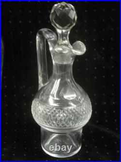 HUILIER VINAIGRIER ARGENT MASSIF EMPIRE POINÇON COQ 18 èm CRISTAL TAILLE HUILIER VINAIGRIER ARGENT MASSIF EMPIRE POINÇON COQ 18 èm CRISTAL TAILLE