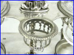 HUILIER VINAIGRIER ARGENT MASSIF EMPIRE POINÇON COQ 18 èm CRISTAL TAILLE HUILIER VINAIGRIER ARGENT MASSIF EMPIRE POINÇON COQ 18 èm CRISTAL TAILLE