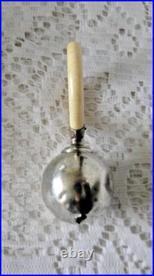 Hochet bébé ancien argent massif poinçon minerve grosse garantie 950 1000