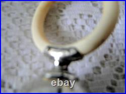 Hochet bébé ancien argent massif poinçon minerve grosse garantie 950 1000