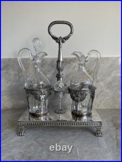 Huilier Vinaigrier Argent Massif 950 Directoire Empire 1798-1809 Poinçons Coq