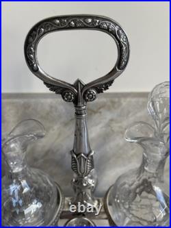 Huilier Vinaigrier Argent Massif 950 Directoire Empire 1798-1809 Poinçons Coq