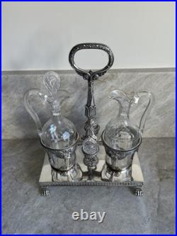 Huilier Vinaigrier Argent Massif 950 Directoire Empire 1798-1809 Poinçons Coq