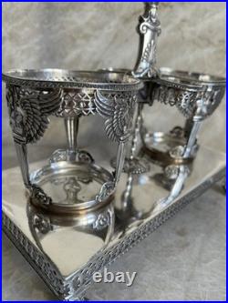 Huilier Vinaigrier Argent Massif 950 Directoire Empire 1798-1809 Poinçons Coq