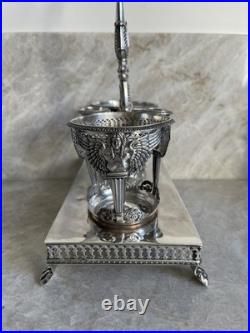 Huilier Vinaigrier Argent Massif 950 Directoire Empire 1798-1809 Poinçons Coq