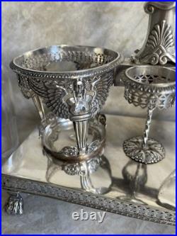Huilier Vinaigrier Argent Massif 950 Directoire Empire 1798-1809 Poinçons Coq