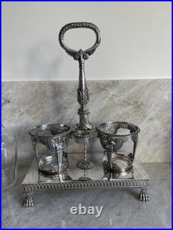 Huilier Vinaigrier Argent Massif 950 Directoire Empire 1798-1809 Poinçons Coq