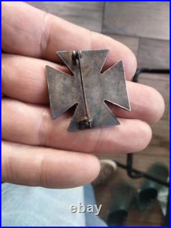 INSIGNE JOURNEE DU POILU 1915 SIGNE RENE LALIQUE ARGENT Massif Poinçon 1914/18