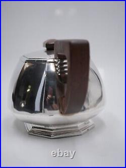 Jean E. Puiforcat Rare Theiere En Argent Massif Poincon Minerve Art Deco