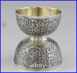 Joli COQUETIER DIABOLO En Argent Massif et vermeil poinçon Minerve 1er titre