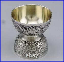 Joli COQUETIER DIABOLO En Argent Massif et vermeil poinçon Minerve 1er titre